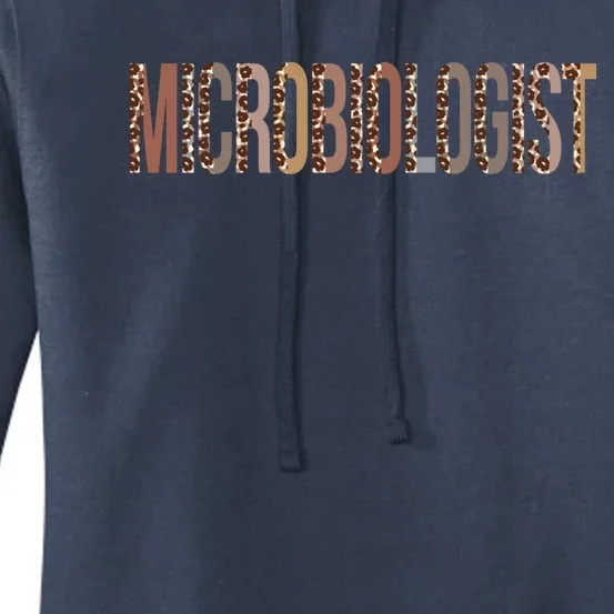 Leopard Microbiologist Appreciation Healthcare Workers Funny Gift Women's Pullover Hoodie