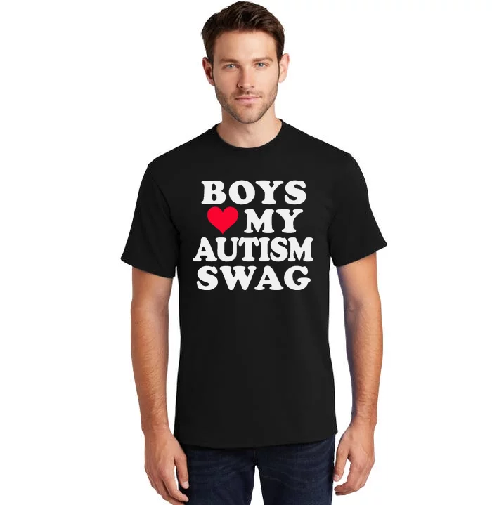 Love My Autism Swag Funny Autistic Girl Awareness Tall T-Shirt