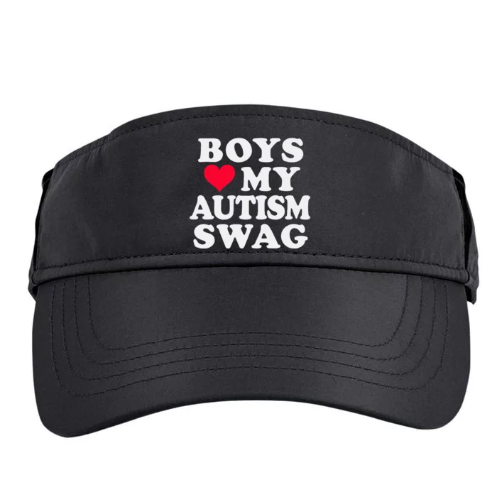 Love My Autism Swag Funny Autistic Girl Awareness Adult Drive Performance Visor