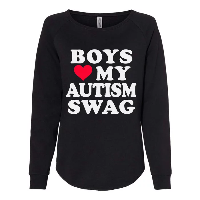 Love My Autism Swag Funny Autistic Girl Awareness Womens California Wash Sweatshirt