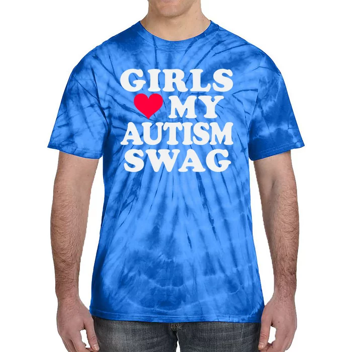 Love My Autism Swag Funny Autistic Awareness Idea Cool Gift Tie-Dye T-Shirt