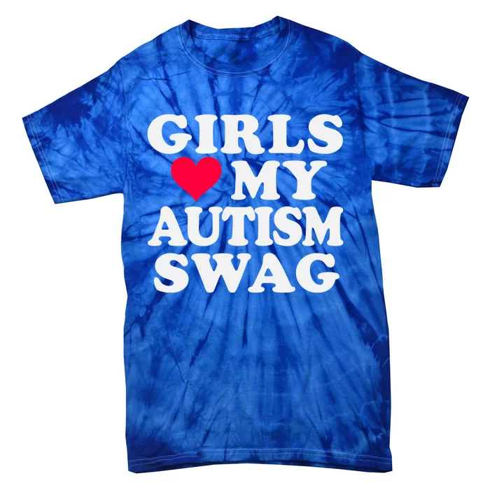 Love My Autism Swag Funny Autistic Awareness Idea Cool Gift Tie-Dye T-Shirt