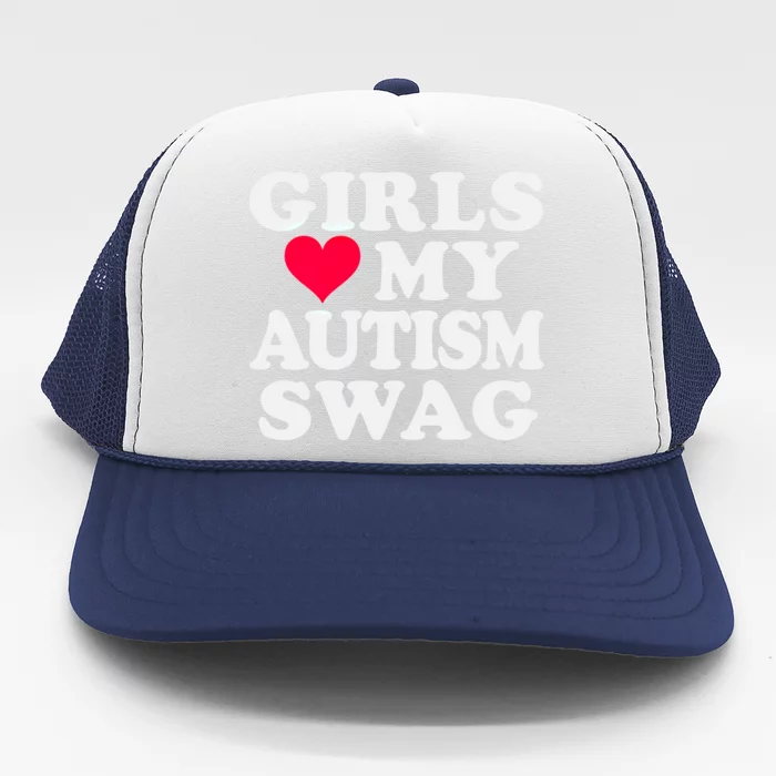 Love My Autism Swag Funny Autistic Awareness Idea Cool Gift Trucker Hat