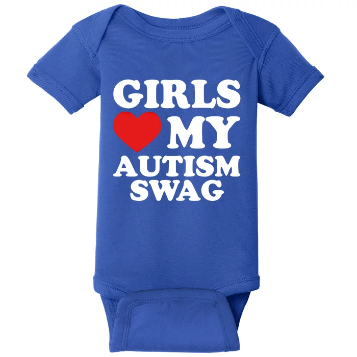 Love My Autism Swag Funny Autistic Funny Gift Awareness Great Gift Baby Bodysuit