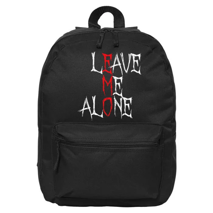 Leave Me Alone Emo Clothes Emocore Emo Music Fan Emo 16 in Basic Backpack