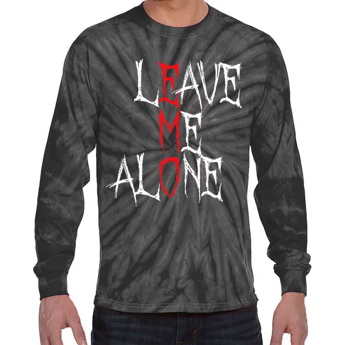 Leave Me Alone Emo Clothes Emocore Emo Music Fan Emo Tie-Dye Long Sleeve Shirt