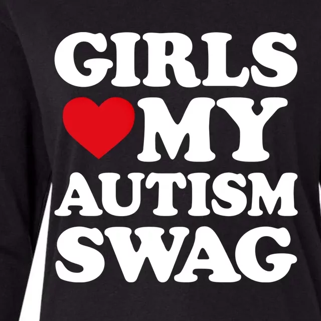 Love My Autism Swag Funny Heart Autism Awareness Gift Womens Cotton Relaxed Long Sleeve T-Shirt