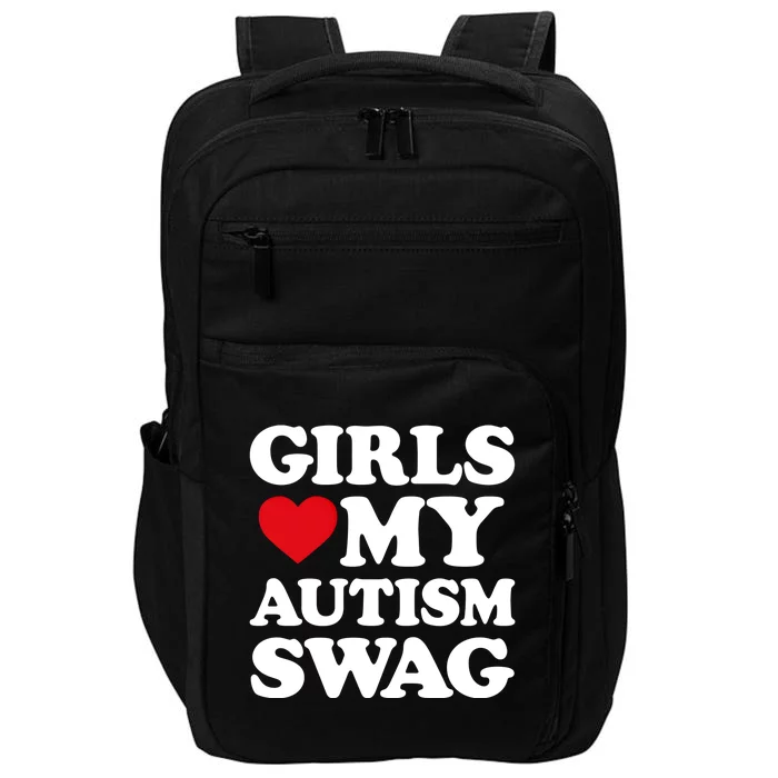 Love My Autism Swag Funny Heart Autism Awareness Gift Impact Tech Backpack