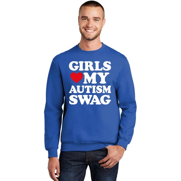 Love My Autism Swag Funny Heart Autism Awareness Gift Sweatshirt