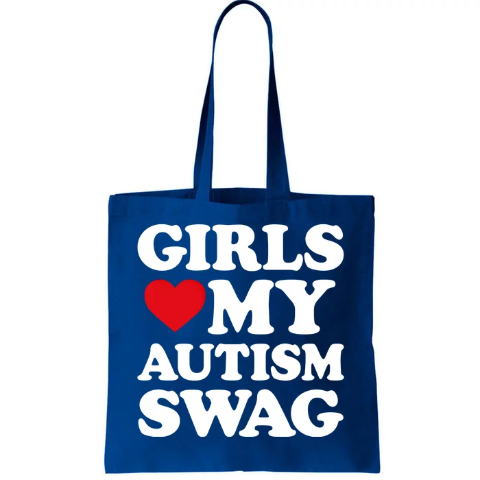 Love My Autism Swag Funny Heart Autism Awareness Gift Tote Bag