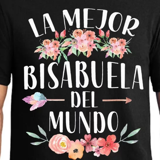 La Mejor Bisabuela Del Mundo Spanish Great Grandma Floral Pajama Set