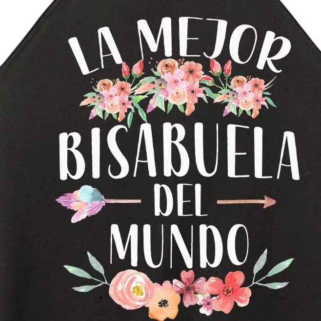 La Mejor Bisabuela Del Mundo Spanish Great Grandma Floral Women’s Perfect Tri Rocker Tank