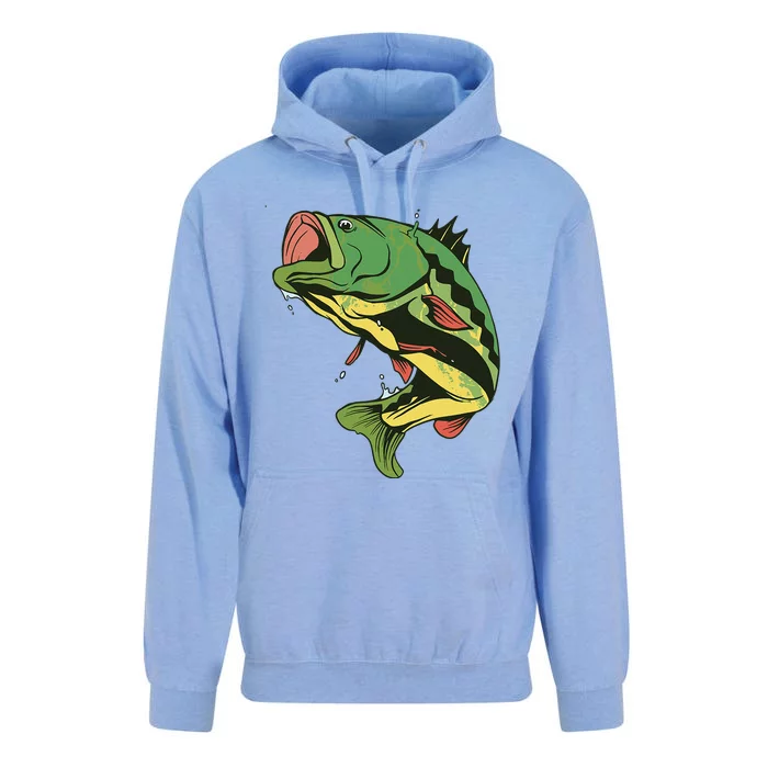 Large Mouth Bass Fishing Fish Small Fisherman Gift Unisex Surf Hoodie