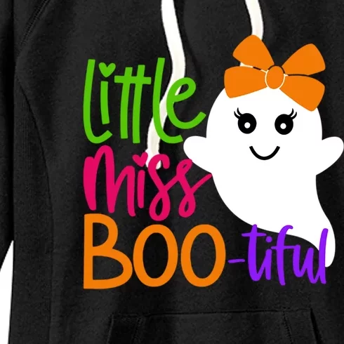 Little Miss Bootiful Funny Gift Funny Halloween Gift Women's Fleece Hoodie