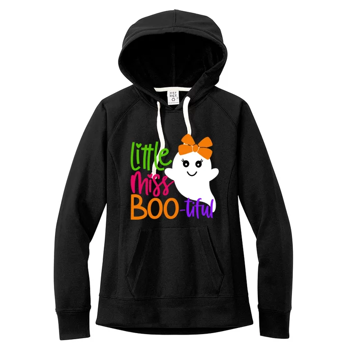 Little Miss Bootiful Funny Gift Funny Halloween Gift Women's Fleece Hoodie