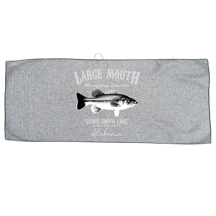 Large Mouth Bass At Lewis Smith Lake Large Microfiber Waffle Golf Towel