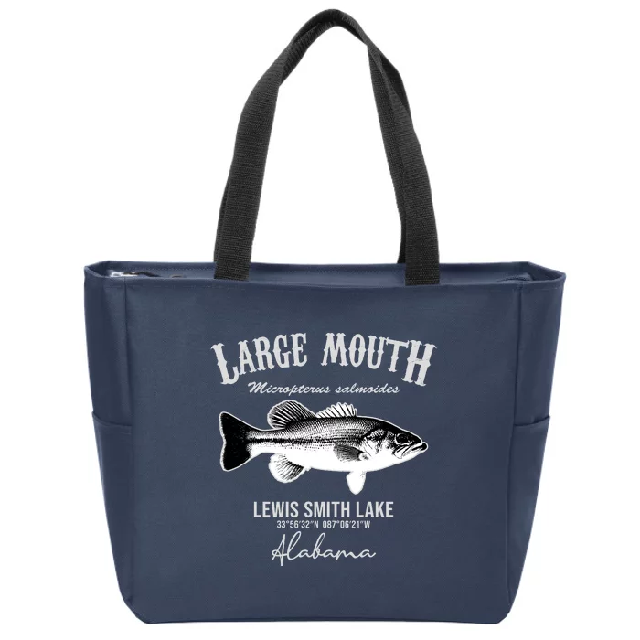 Large Mouth Bass At Lewis Smith Lake Zip Tote Bag