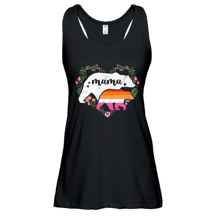 LGBTQ Mama Bear Lesbian Pride Equal Rights Rainbow Ladies Essential Flowy Tank