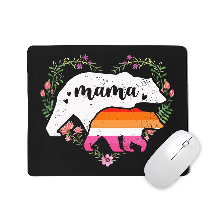 LGBTQ Mama Bear Lesbian Pride Equal Rights Rainbow Mousepad