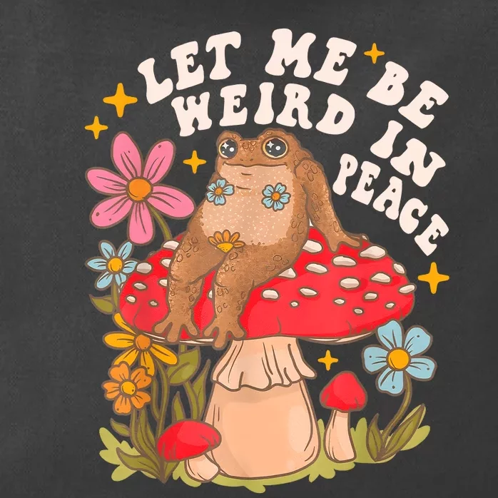 Let Me Be Weird In Peace Cute Frog Zip Tote Bag