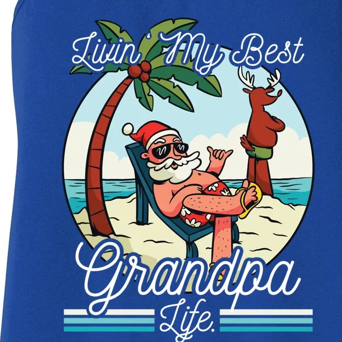 Living My Best Grandpa Life Cool Gift Women's Racerback Tank