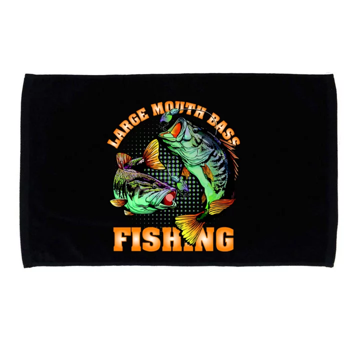 Large Mouth Bass In Action Fishing Microfiber Hand Towel