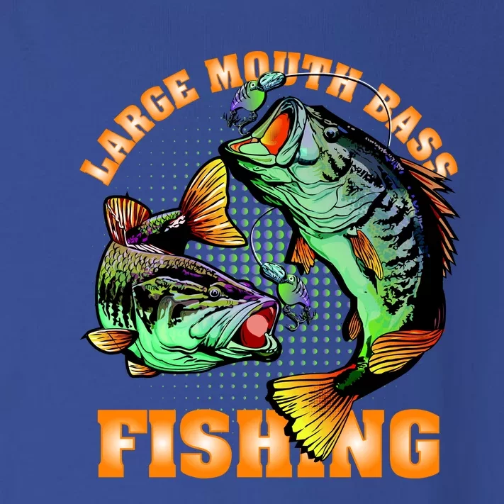 Large Mouth Bass In Action Fishing Toddler Long Sleeve Shirt