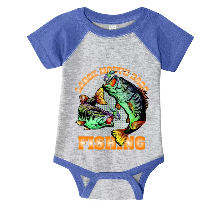 Large Mouth Bass In Action Fishing Infant Baby Jersey Bodysuit