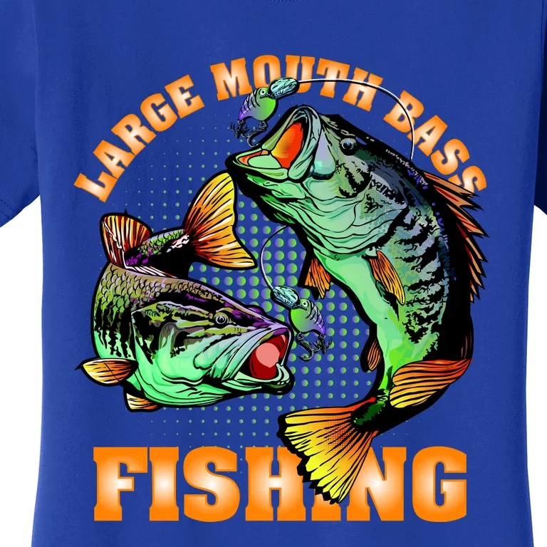 Large Mouth Bass In Action Fishing Women's T-Shirt