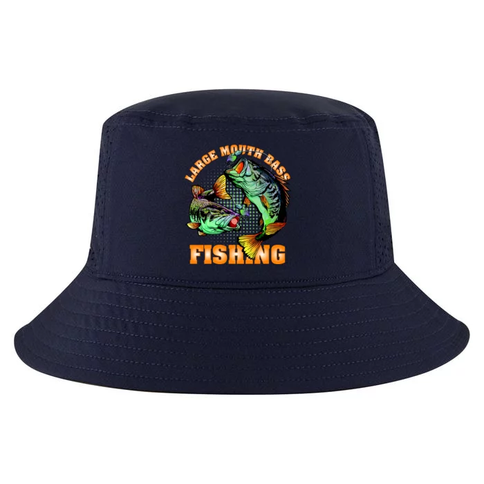 Large Mouth Bass In Action Fishing Cool Comfort Performance Bucket Hat