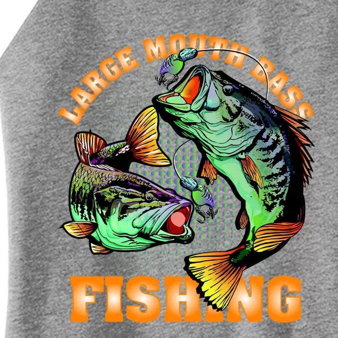 Large Mouth Bass In Action Fishing Women’s Perfect Tri Rocker Tank