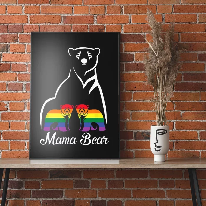 LGBT Mama Bear Pride Mom Rainbow Poster