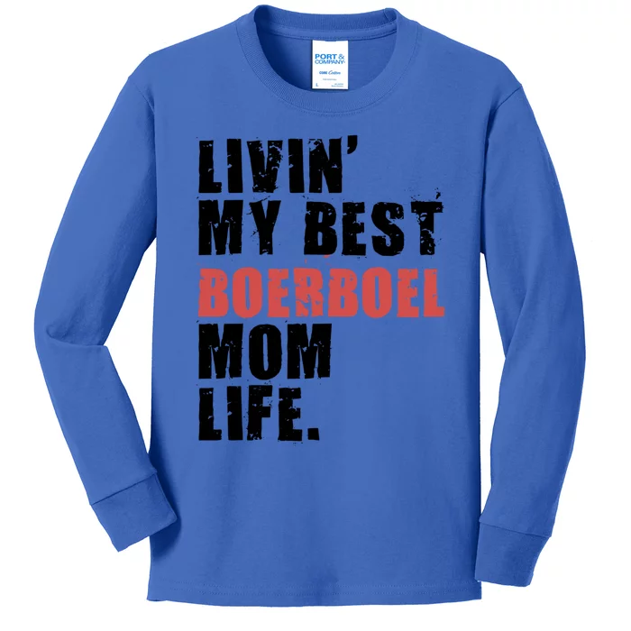 Livin My Best Boerboel Mom Life Adc014d Funny Gift Kids Long Sleeve Shirt