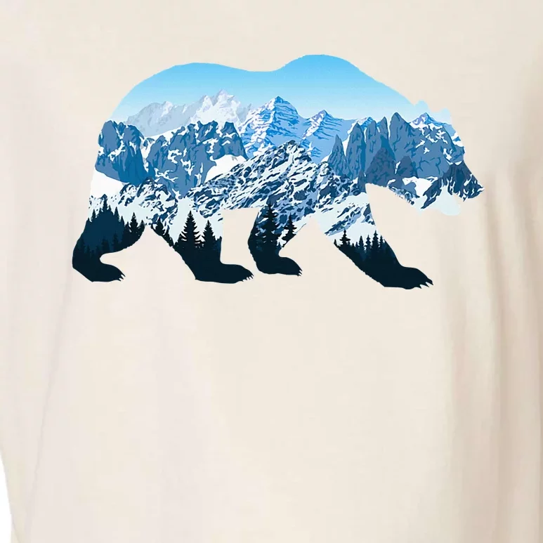 Landscape Mountain Bear Nature Wildlife Outdoor Animal Garment-Dyed Women's Muscle Tee