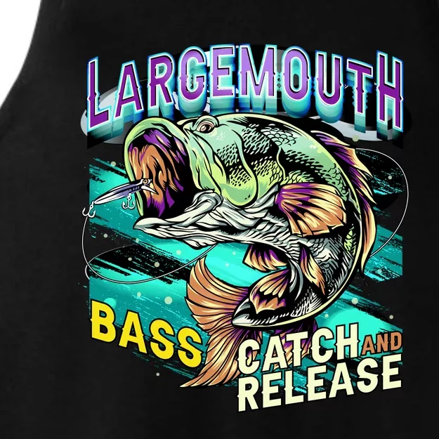 Large Mouth Bass Ladies Tri-Blend Wicking Tank