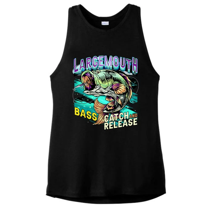 Large Mouth Bass Ladies Tri-Blend Wicking Tank