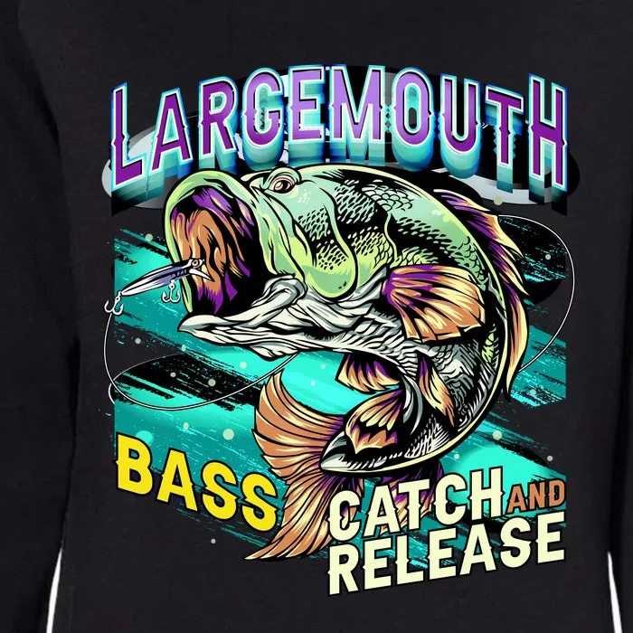 Large Mouth Bass Womens California Wash Sweatshirt