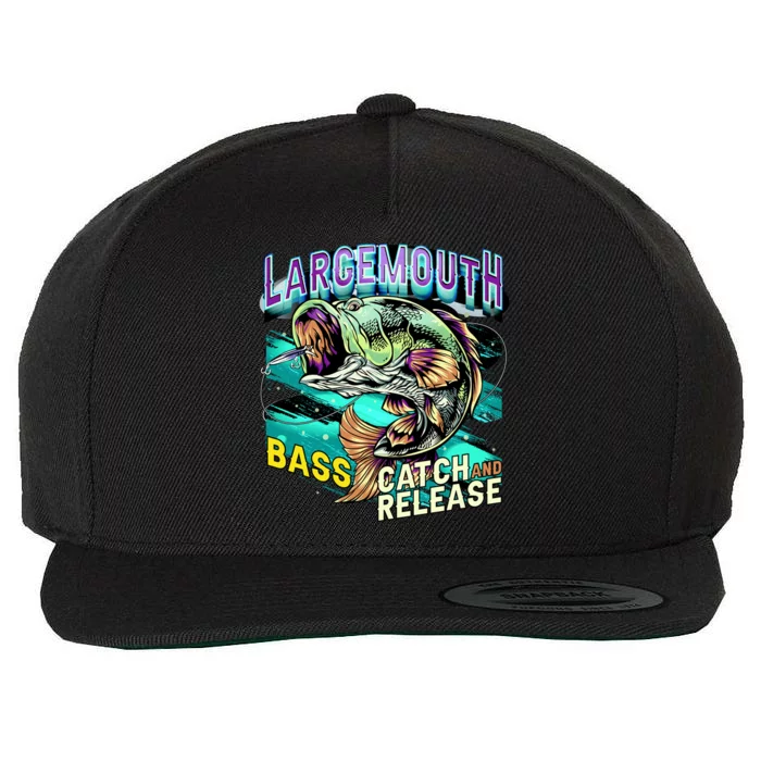 Large Mouth Bass Wool Snapback Cap