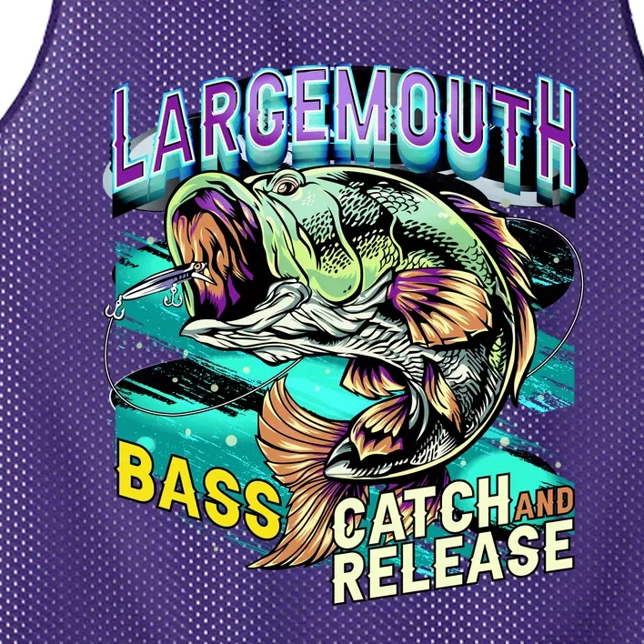 Large Mouth Bass Mesh Reversible Basketball Jersey Tank