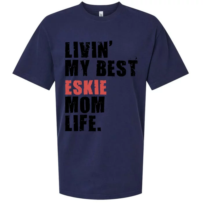 Livin My Best Eskie Mom Life Adc004d Great Gift Sueded Cloud Jersey T-Shirt