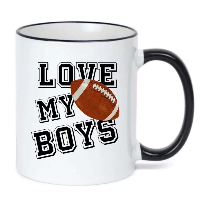 Love My Boys Cute Football Black Color Changing Mug