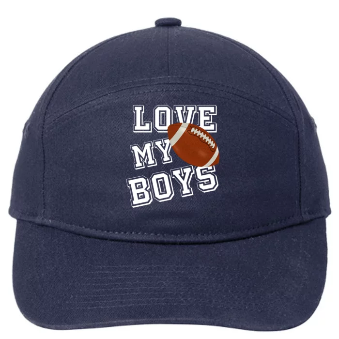 Love My Boys Cute Football 7-Panel Snapback Hat