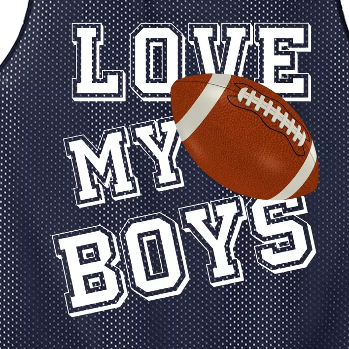 Love My Boys Cute Football Mesh Reversible Basketball Jersey Tank