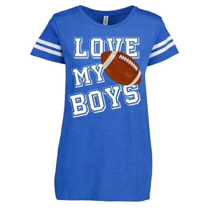 Love My Boys Cute Football Enza Ladies Jersey Football T-Shirt