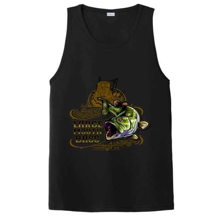 Large Mouth Bass Vintage Performance Tank