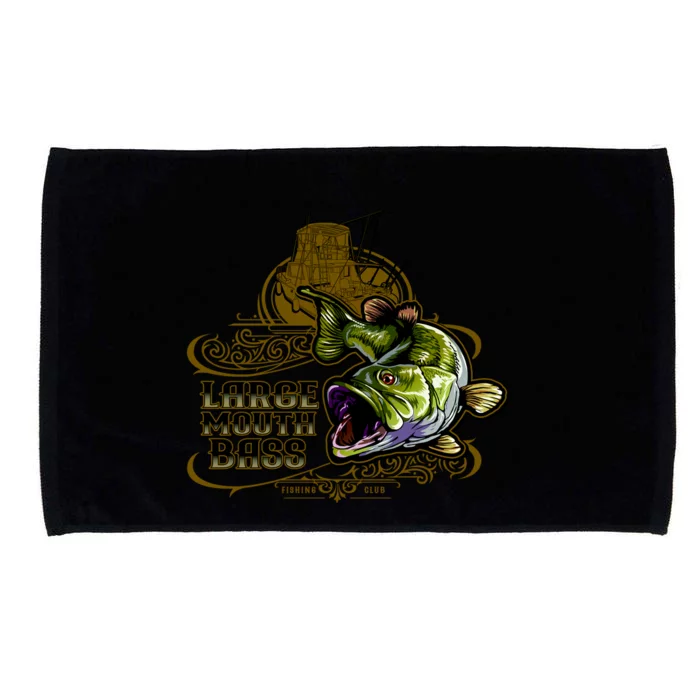 Large Mouth Bass Vintage Microfiber Hand Towel