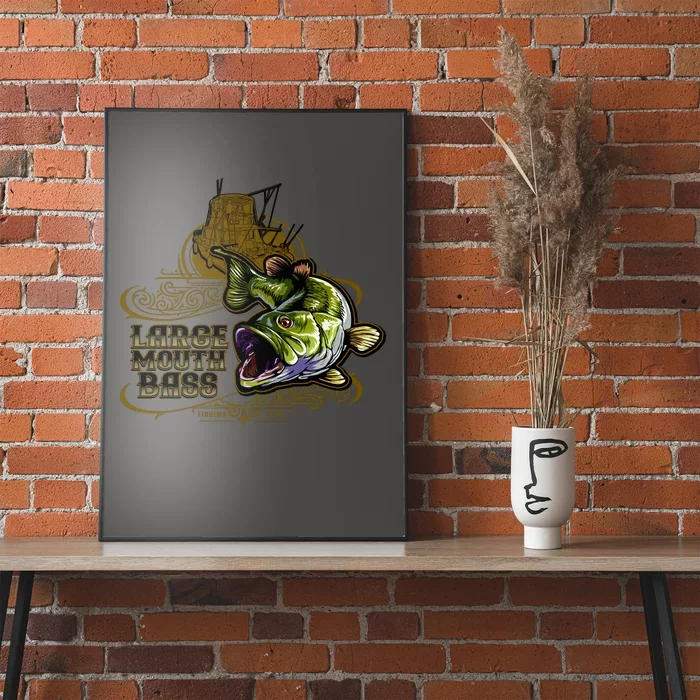 Large Mouth Bass Vintage Poster