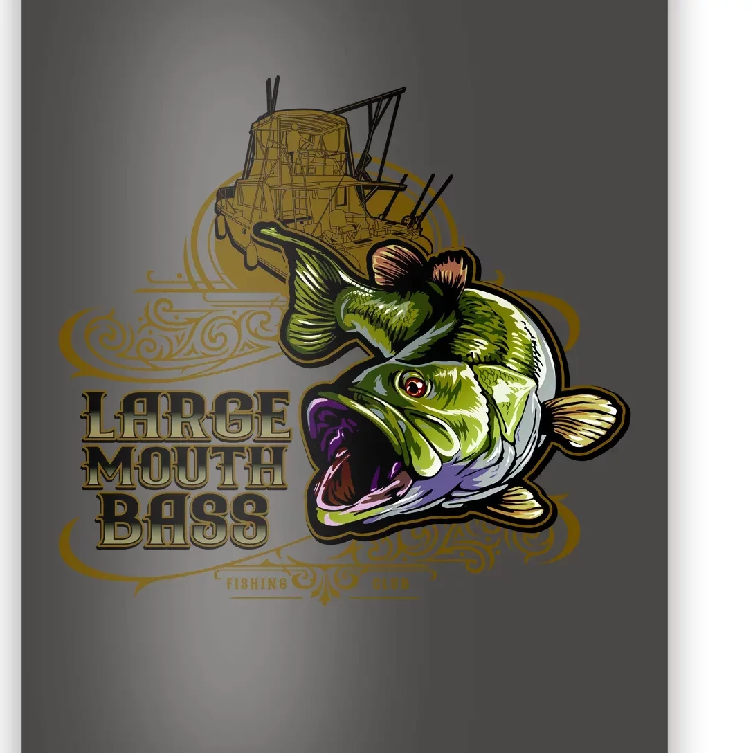 Large Mouth Bass Vintage Poster