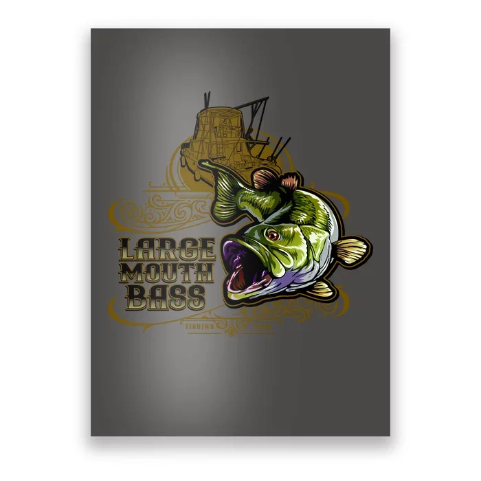 Large Mouth Bass Vintage Poster