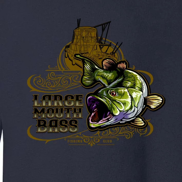 Large Mouth Bass Vintage Toddler Sweatshirt